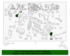 Actuator motor pentru acționarea încălzitorului și a aerului condiționat pentru Kia Optima 16-