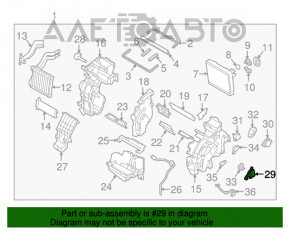 Actuator motor pentru acționarea ventilatorului de încălzire stânga pentru Kia Niro 17-22 HEV, PHEV.