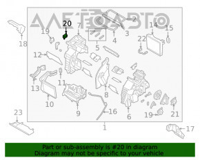 Motorul actuatorului pentru ventilatorul de încălzire al Hyundai Veloster 12-17