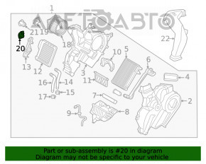 Actuatorul motorului care acționează ventilatorul de încălzire pentru Hyundai Santa FE 19-20.