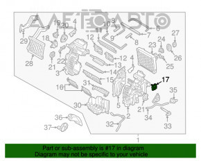 Actuator motor pentru ventilarea cuptorului Hyundai Sonata 11-15, nou, original OEM