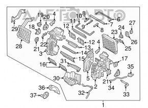 Актуатор моторчик привод печки пассажир Hyundai Santa FE Sport 13-18 D332-CK8AA04