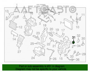 Motorul actuatorului pentru ventilatorul de încălzire Kia Niro 17-22