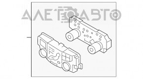 Controlul climatizării manual al Hyundai Sonata 11-15 tip 1, cromat, cu zgârieturi pe buton