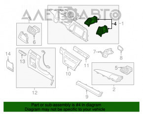 Deflectorul de aer al grilei de ventilare centrală stânga pentru Hyundai Sonata 15-19, negru