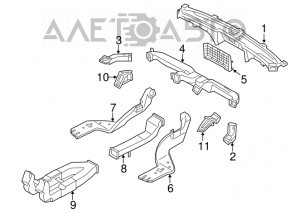 Teava de aer dreapta pentru torpedo Hyundai Sonata 11-15