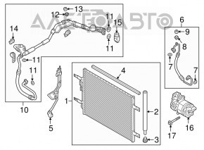 Condensator radiator aer conditionat Kia Niro 17-22 HEV, PHEV nou original OEM