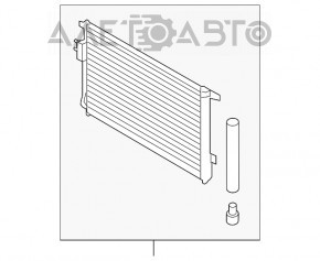 Radiatorul condensatorului de aer condiționat Hyundai Santa FE 19-20 2.4