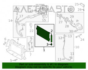 Radiatorul condensatorului de aer condiționat Hyundai Santa FE 19-20 2.4