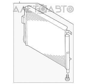 Radiatorul condensatorului de aer condiționat Hyundai Santa FE 19-20 2.4 nou OEM KOR