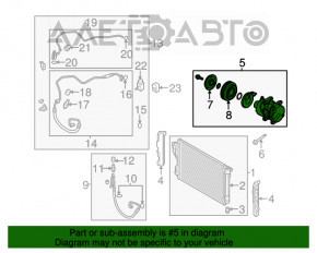 Compresorul de aer condiționat Hyundai Sonata 11-15 F500-EB9AC01