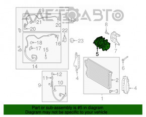 Компрессор кондиционера Hyundai Sonata 11-12 hybrid F502-EBABA-06