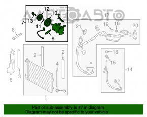 Компрессор кондиционера Kia Forte 4d 14-18 1.8 F500-HFCDD04