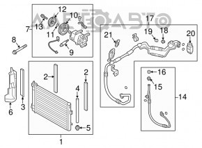 Компрессор кондиционера Kia Forte 4d 14-18 1.8 F500-HFCDD04