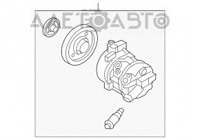 Компрессор кондиционера Hyundai Tucson 16-18 2.0