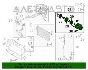 Компрессор кондиционера Hyundai Santa FE 19-20 2.4