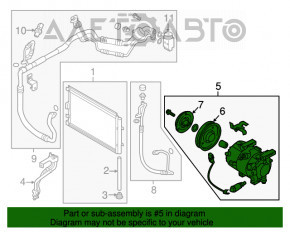 Компрессор кондиционера Kia Soul 14-19 1.6 F500-FGDAA02