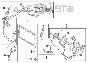 Compresorul de aer condiționat Kia Soul 14-19 1.6 F500-FGDAA02