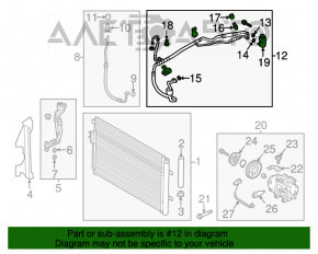 Bobina de aer condiționat încălzitor-condensator Hyundai Santa FE Sport 13-18 2.4