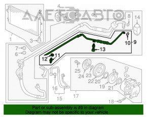 Tubul de aer condiționat / radiatorul de încălzire-condensator pentru Hyundai Veloster 12-13.