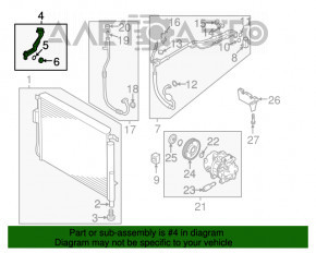 Tubul de aer condiționat Kia Sorento 16-20 2.0 2.4