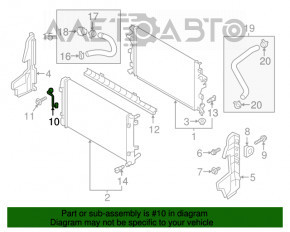 Radiatorul condensatorului de aer condiționat al invertorului Kia Niro 17-18 HEV, PHEV