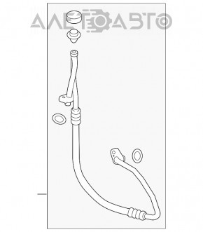 Tubul de aer condiționat condensator-compresor Kia Forte 4d 14-18 1.8, 2.0