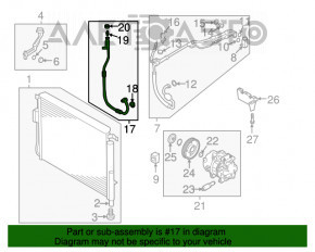 Bobina de condensare a compresorului de aer condiționat Kia Sorento 16-20 2.4