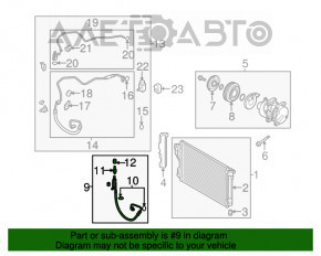 Bobina de condensare a compresorului de aer condiționat Hyundai Sonata 11-15 2.0