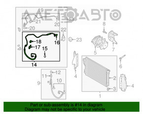 Tubul de aer condiționat cu încălzire-condensator pentru Kia Optima 11-13 hibrid cu rezervor.