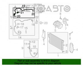 Tubul de aer condiționat al încălzitorului-condensator Kia Optima 11-13 hibrid