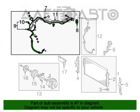 Compresorul de aer condiționat pentru Kia Sorento 14-15 3.3 cu sistem de climatizare spate.