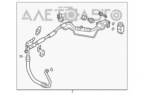 Tubul de aer condiționat și radiatorul Kia Forte 4d 14-16, 1.8L