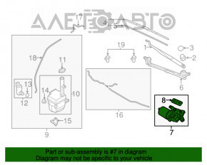 Matura trapezoidală cu motor pentru Hyundai Sonata 11-15.