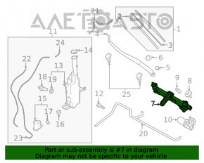 Trapezul de curățare a parbrizului cu motor pentru Hyundai Santa FE 19-20