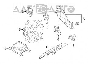 Modulul airbag SRS computer pentru airbag-urile de siguranță Subaru Outback 20-