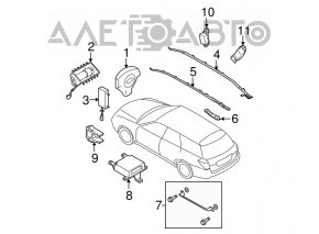 Датчик подушки безопасности передний левый Subaru b10 Tribeca