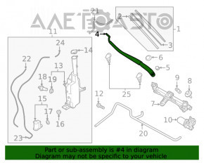 Поводок дворника левый Hyundai Santa FE 19- OEM KOR