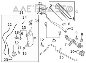 Поводок дворника левый Hyundai Santa FE 19- OEM KOR