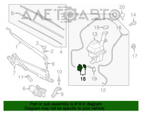 Motorul stropitorului de parbriz Kia Sorento 10-15