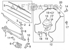 Motorul stropitorului de parbriz Kia Sorento 10-15