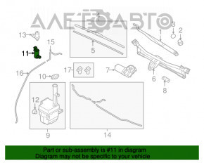 Motorul de spălare a parbrizului din spate pentru Hyundai Veloster 12-17, nou, original OEM.