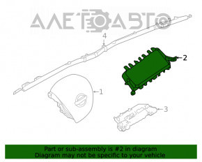 Airbagul de pasageri din bordul Nissan Maxima A36 16-