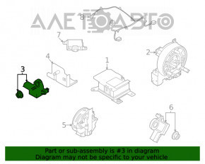 Senzor airbag frontal central Nissan Rogue 21-23 construit în SUA