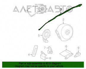 Perna de siguranță airbag, cortina laterală dreapta Nissan Versa 12-19 SUA