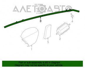 Perna de siguranță airbag laterală dreapta pentru Nissan Pathfinder 13-20