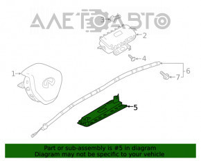 Perna de siguranță airbag pentru genunchiul șoferului stânga Infiniti QX50 19- bej