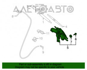 Matura trapezoidală cu motor pentru spatele Kia Niro 17-22