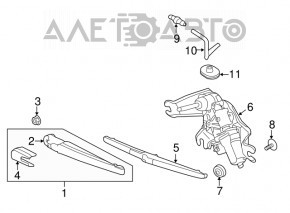 Matura trapezoidală cu motor pentru spatele Kia Soul 14-19