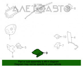 Модуль srs airbag компьютер подушек безопасности Nissan Leaf 13-17